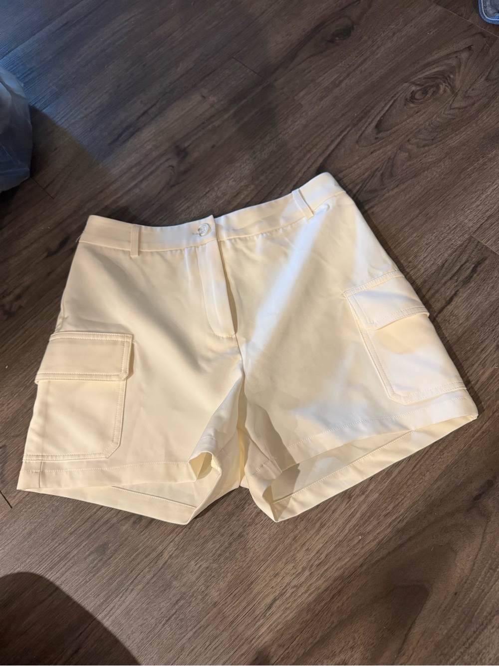 Source Unknown Cream Cargo Shorts